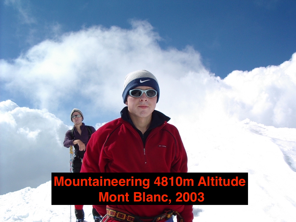 Mountaineering 4810m Altitude Mont Blanc 2003